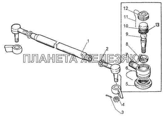 Рулевые тяги МТЗ-822